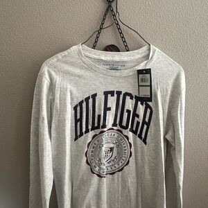 Kids Tommy Hilfiger Gray Long Sleeve Shirt